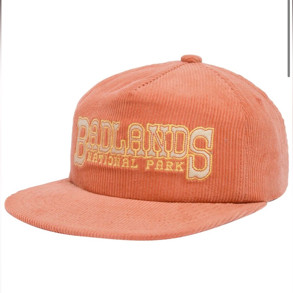 Parks Project Badlands NP Coral Hat with Yellow Embroidery